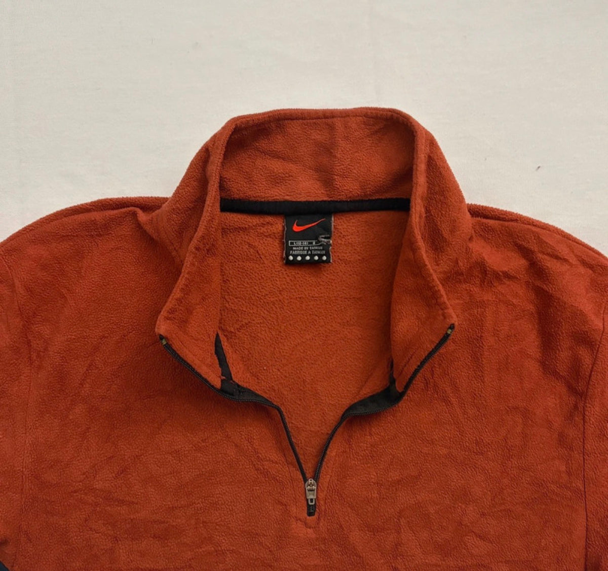 Polaire Nike demi-zip orange Vintage